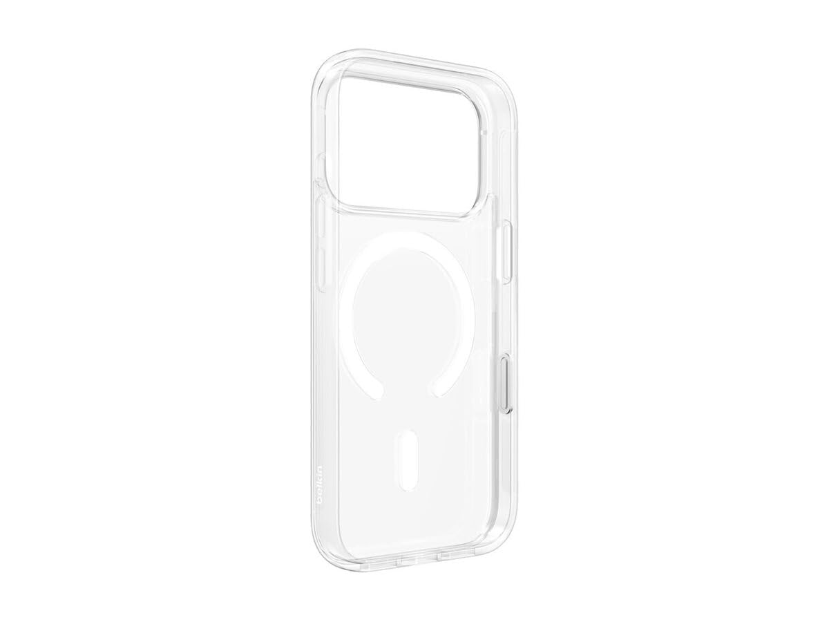 Belkin SheerForce Clear MagSafe Compatible iPhone 17 Pro Case with Slim Design & Anti-Scratch Treated Coating - Magnetic, Transparent, & Shockproof Protective iPhone Case - Clear