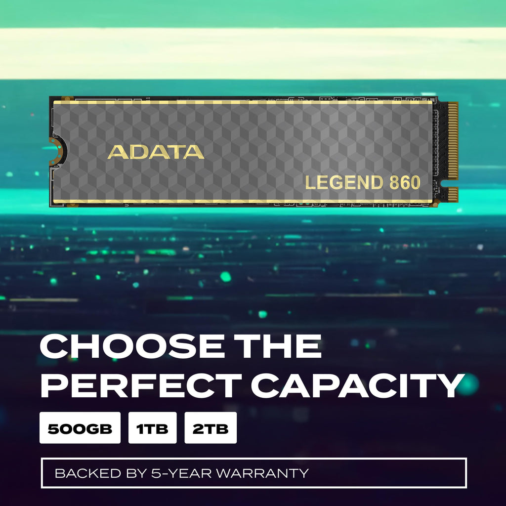 ADATA LEGEND 860 SLEG-860-2000GCS internal solid state drive 2 TB M.2 PCI Express 4.0 NVMe 3D NAND