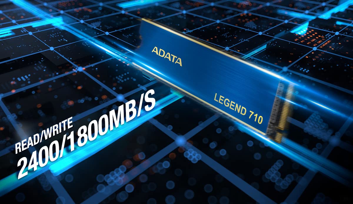 ADATA 256Gb Legend 710 M.2 Nvme Gen3 Ssd M.2 2280 Pcie 3.0 3D Nand R/W 2100/1000