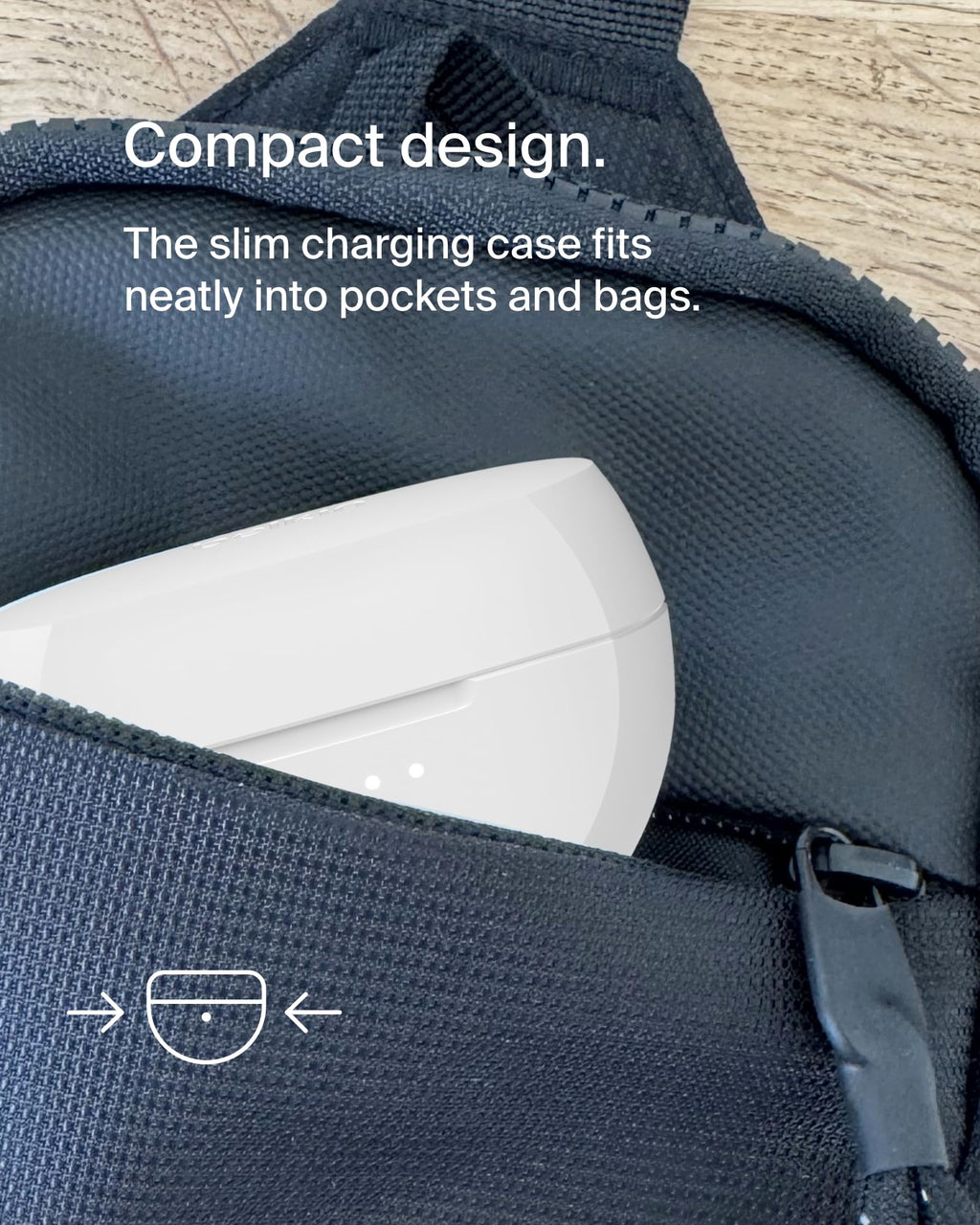 Belkin SoundForm Rhythm True Wireless Earbuds with Built-in Microphone, USB-C Fast Charging, 28H Battery Life, IPX5 Water Resistance - Bluetooth Earbuds for iPhone, iPad, Galaxy, Pixel & More - White