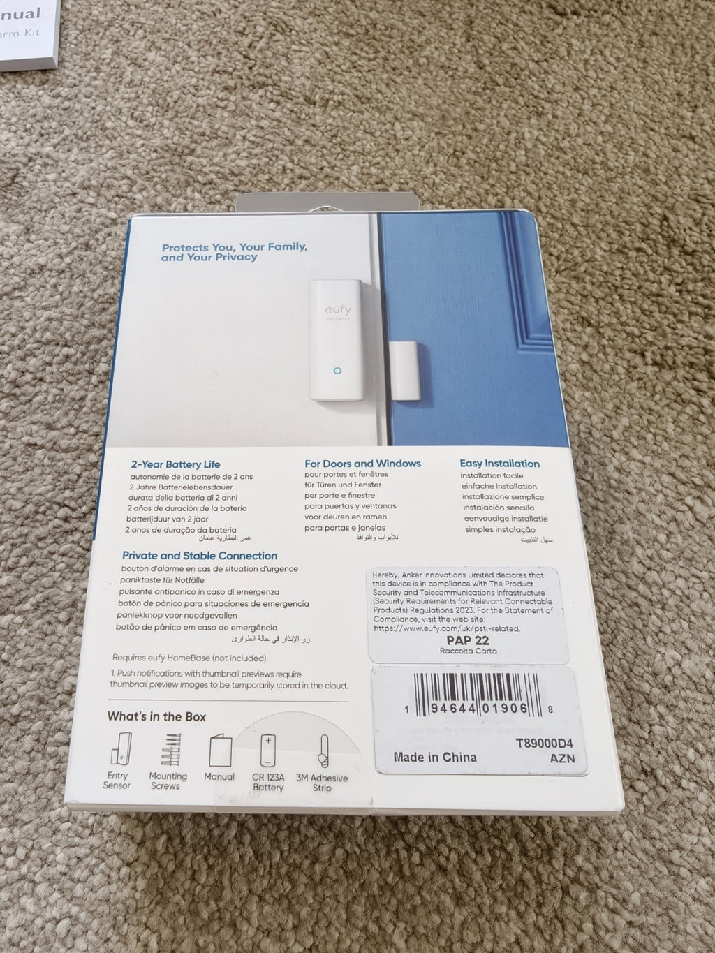 eufy Door / Window Entry Sensor (Brand New & Factory Sealed Box)
