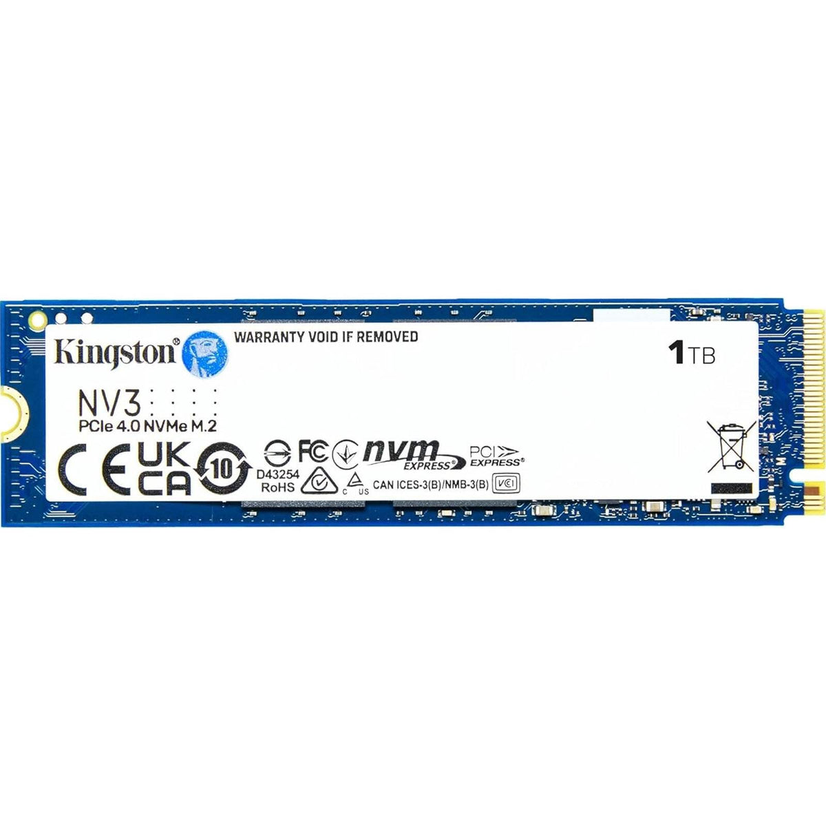 Kingston NV3 1TB NVMe SSD – M.2 2280 PCIe 4.0 Gen4, 6000MB/s Read