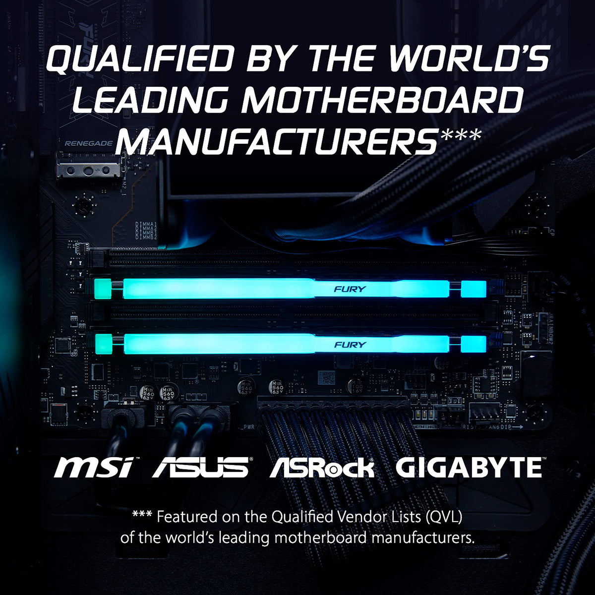 Kingston FURY Beast Black RGB 32GB (2x16GB) 5600MT/s DDR5 CL36 DIMM Desktop Gaming Memory Kit of 2 - KF556C36BBEAK2-32