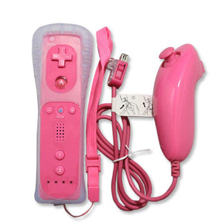 Classic Remote + Nunchuck Controller + Silicone Case for Wii / Wii Mini Multi Color  - White - Wii Accessories - Althemax - 8