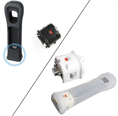 Motion Plus Sensor Adapter + Gel Silicone Skin for Wii Remote Controller Multi Color  - White - Wii Accessories - Althemax - 3