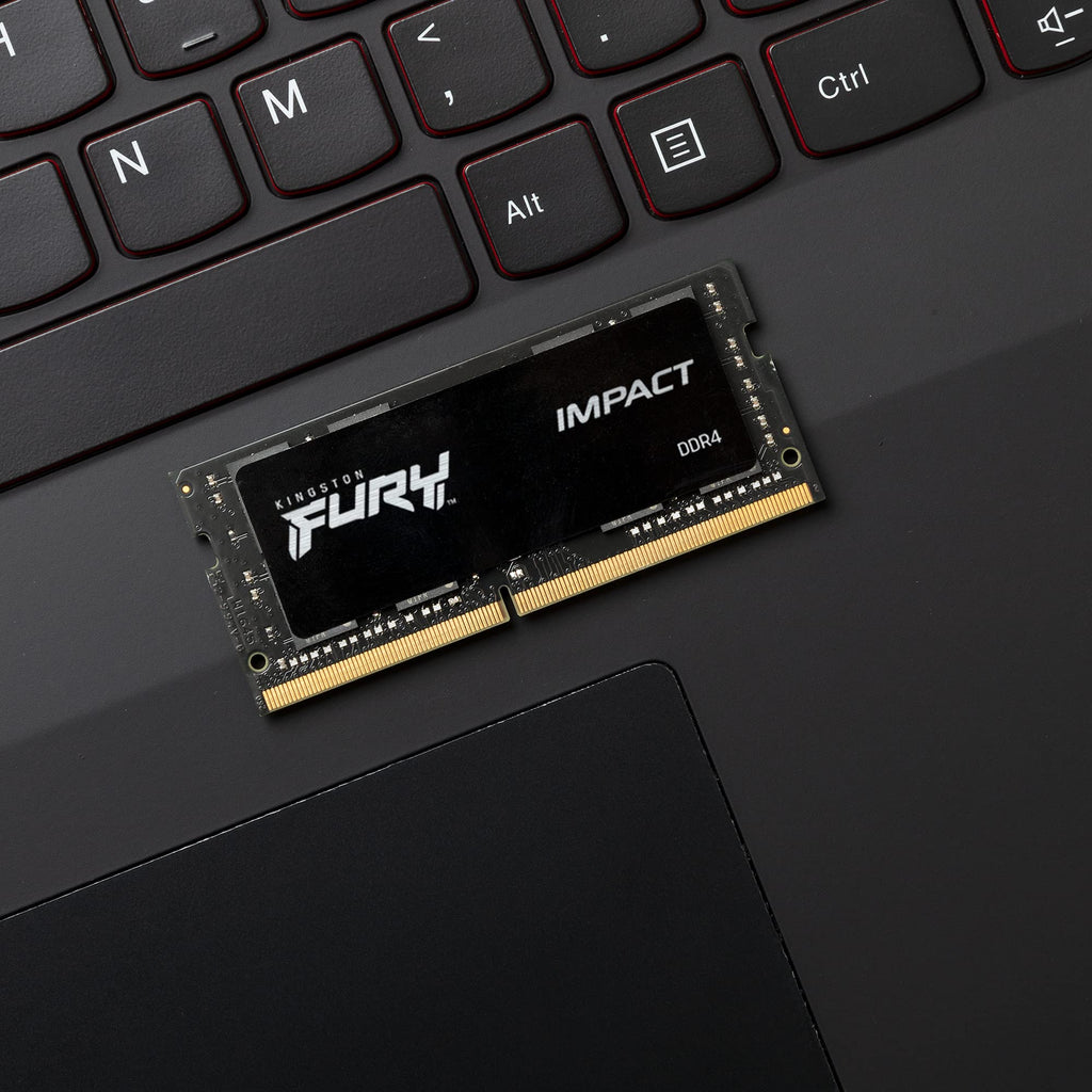 Kingston FURY Impact 64 GB (2 x 32 GB) 3200MHz DDR4 CL20 Laptop Memory Kit of 2 KF432S20IBK2/64, Black