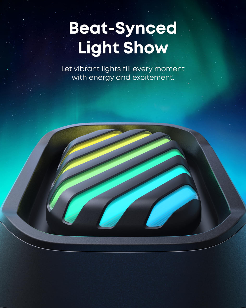 soundcore Boom 2 Pro Outdoor Speaker, 140W 2+2 Channels, BassUp 2.0, 20H Fast Charge, IP68 Dust and Waterproof, RGB Lights, USB-C, Power Bank, BT 5.3, Portable Bluetooth Speaker