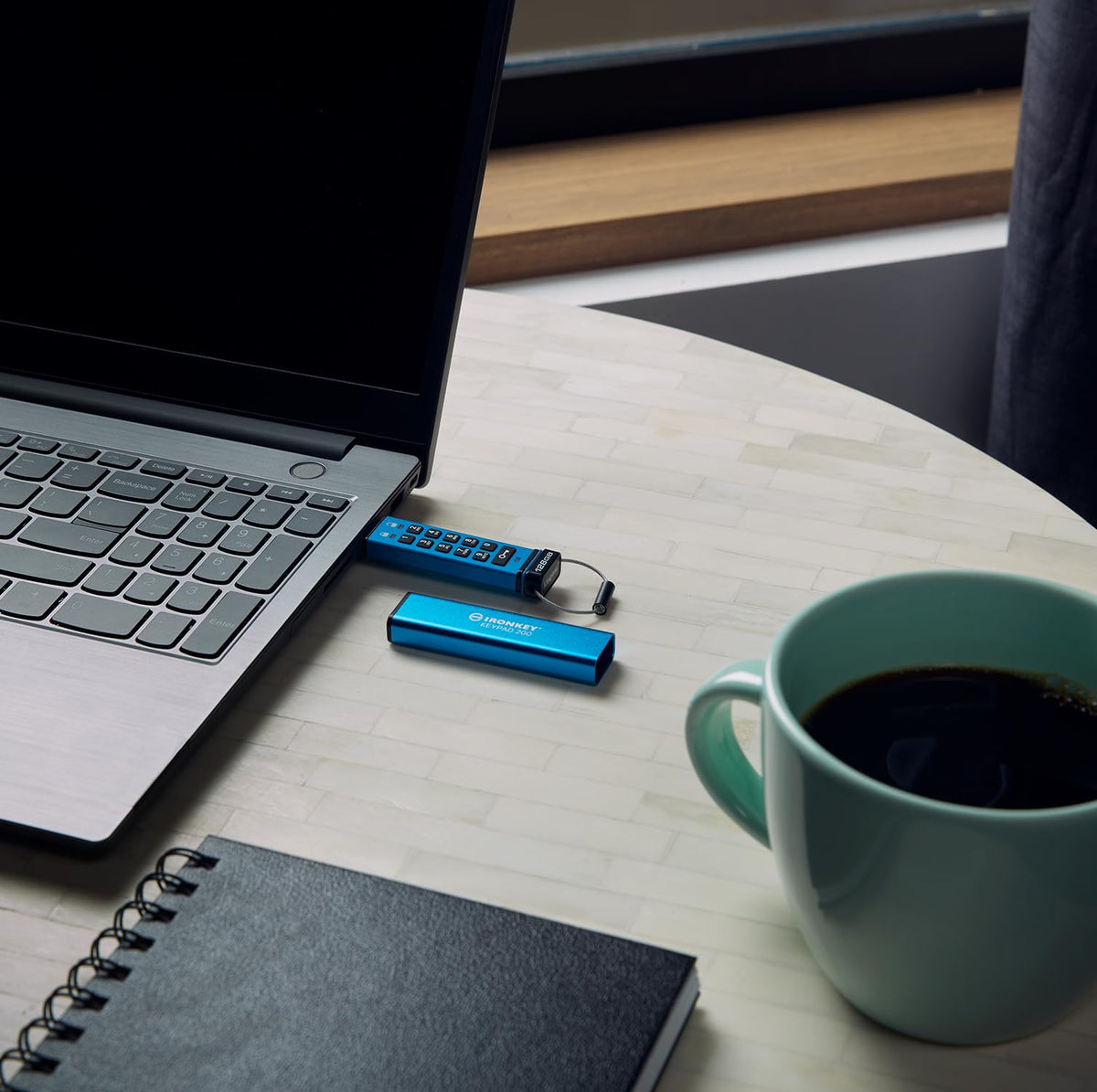 Kingston IronKey Keypad 200 Type -A hardware-encrypted USB Flash Drive FIPS 140-3 Level 3 (Pending) with XTS-AES 256-bit Hardware Encryption - IKKP200/32GB