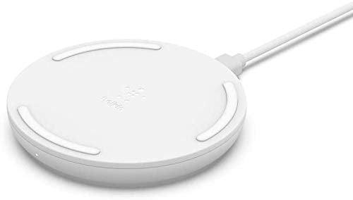 Belkin BoostCharge Wireless Charging Pad 10W (Qi-Certified Fast Wireless Charger for iPhone, Samsung, Google, more), White