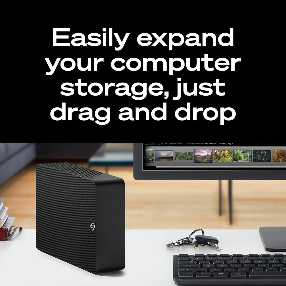 Seagate 24TB Expansion Desktop Hard Drive | USB 3.0 (STKP24000400)