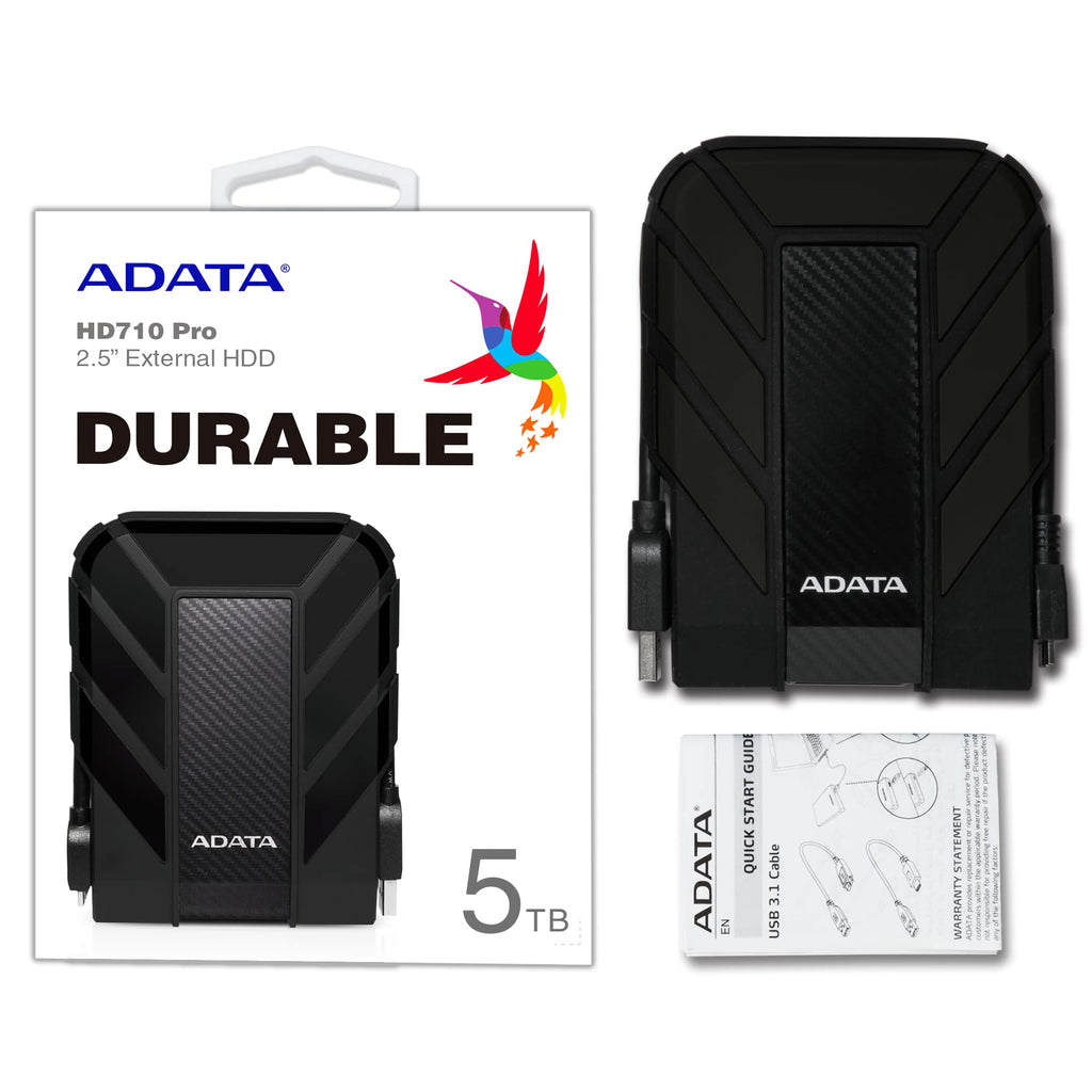 ADATA 5TB HD710 Pro USB3.1 2.5-inch Portable Hard Drive (Black)