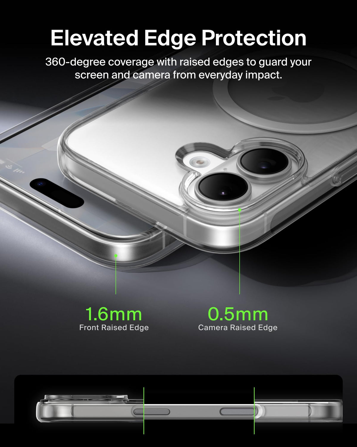 Belkin SheerForce Clear MagSafe Compatible iPhone 17 Case with Slim Design & Anti-Scratch Treated Coating - Magnetic, Transparent, & Shockproof Protective iPhone Case - Clear