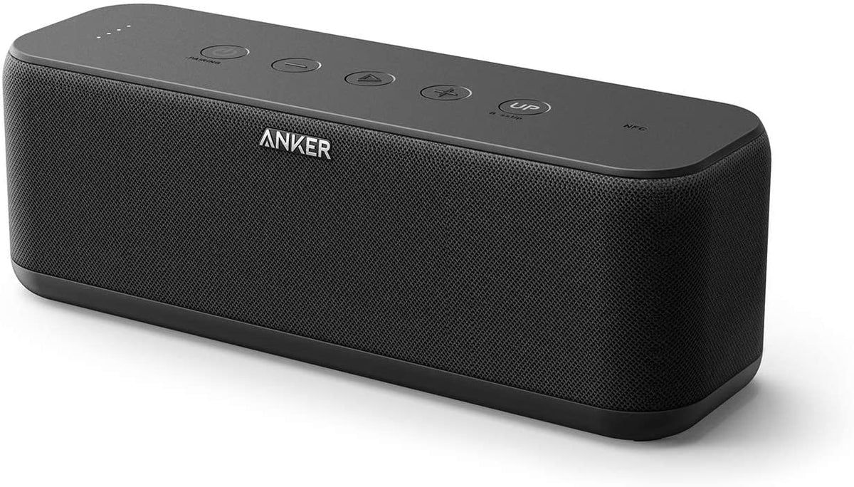Anker Sound Core Boost 20 W BLUETOOTH SPEAKER WITH Bassup Technology, IPX5 Waterproof, Can be Used As Extra Battery, 20 m Range (Renewed)
