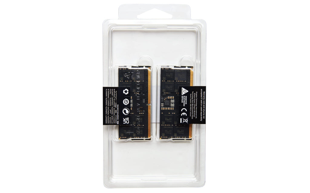 Kingston FURY Impact 16GB (2x8GB) 4800MT/S DDR5 CL38 SODIMM Notebook Gaming Memory Kit of 2 - KF548S38IBK2-16, Black