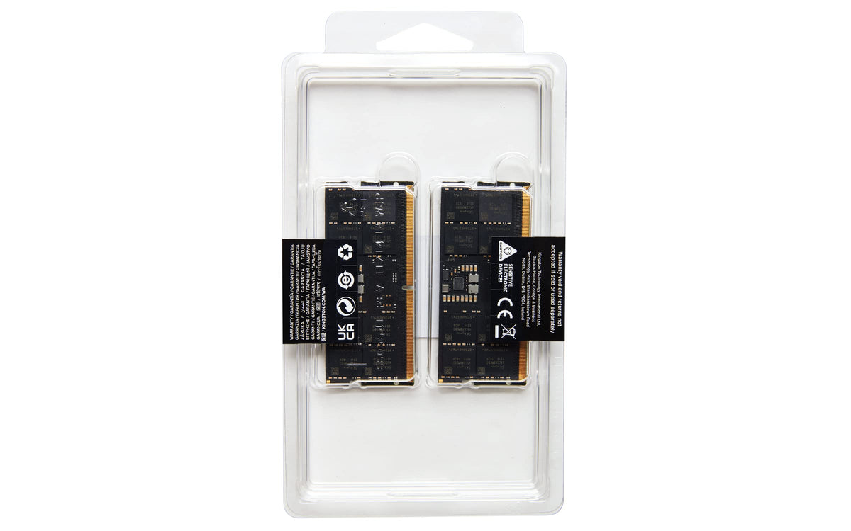 Kingston Fury Impact PnP 32GB (2x16GB) 5600MT/S DDR5 CL40 SODIMM Notebook Gaming Memory Kit of 2 - KF556S40IBK2-32