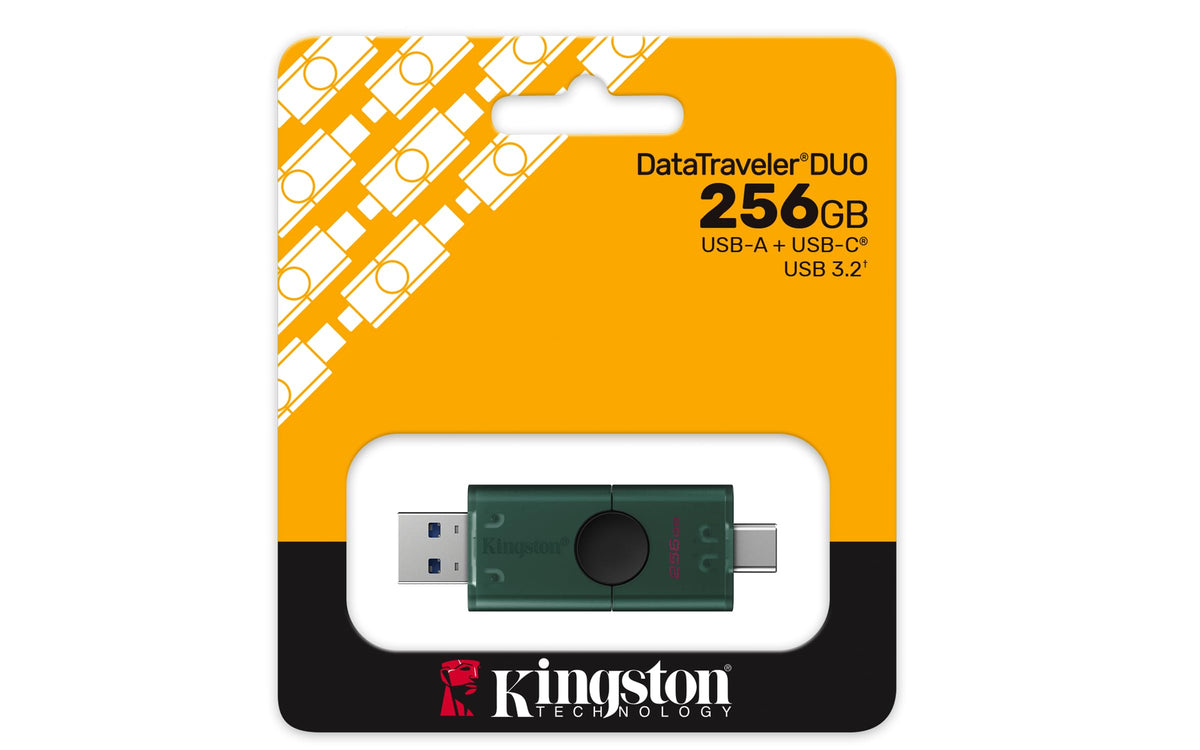 Kingston DataTraveler Duo USB Flash Drive 256GB USB-A + C 3.2 DuoG2 - DTDEG2/256GB