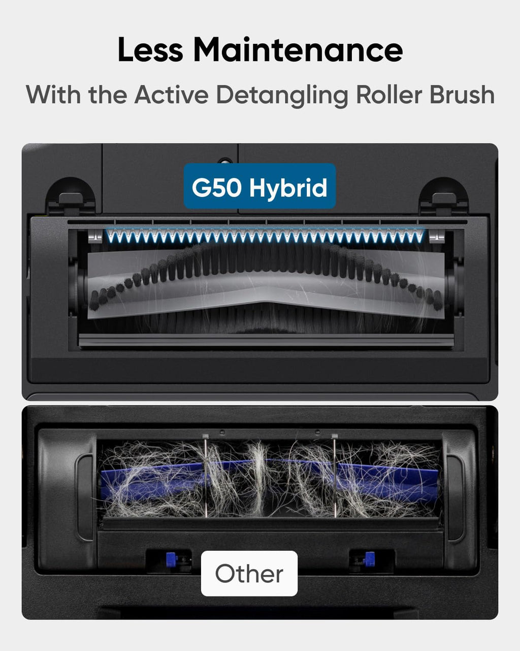 eufy G50 Hybrid Robot Vacuum and Mop, 4,000 Pa Strong Suction, Dynamic Navigation, Pro-Detangle Comb, Roller Brush, Ideal for Pet Hair, Hard Floors