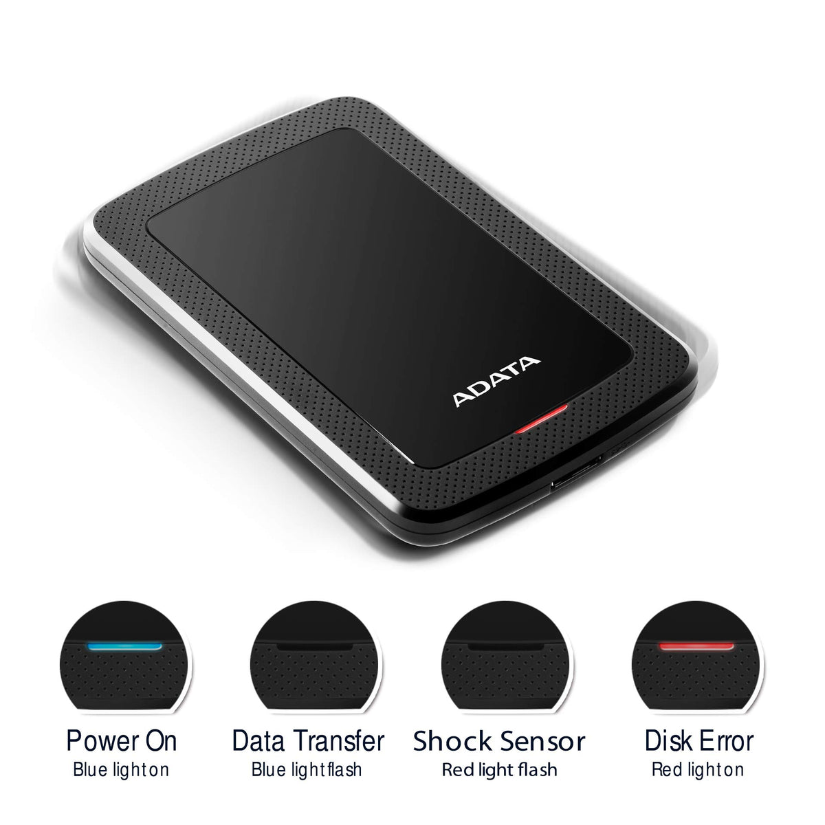 ADATA HV300 2TB, 2.5" Slim External Hard Drive, USB 3.2 Gen1, AHV300-2TU31-CBK (work with PS5/XBOX)