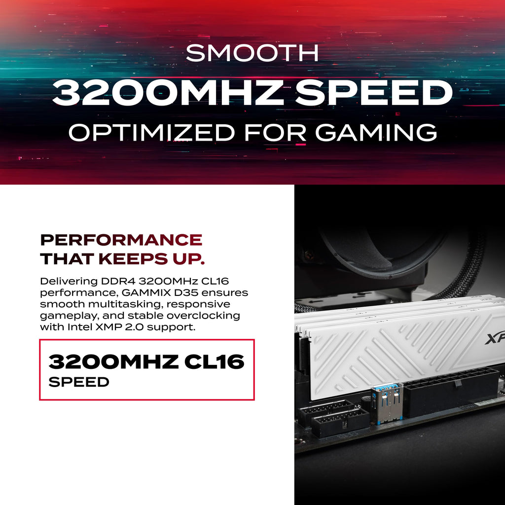 DIMM 64 GB DDR4-3200 (2x 32 GB) Dual-Kit (schwarz, AX4U320032G16A-DTBKD35, XPG Gammix D35, INTEL XMP)