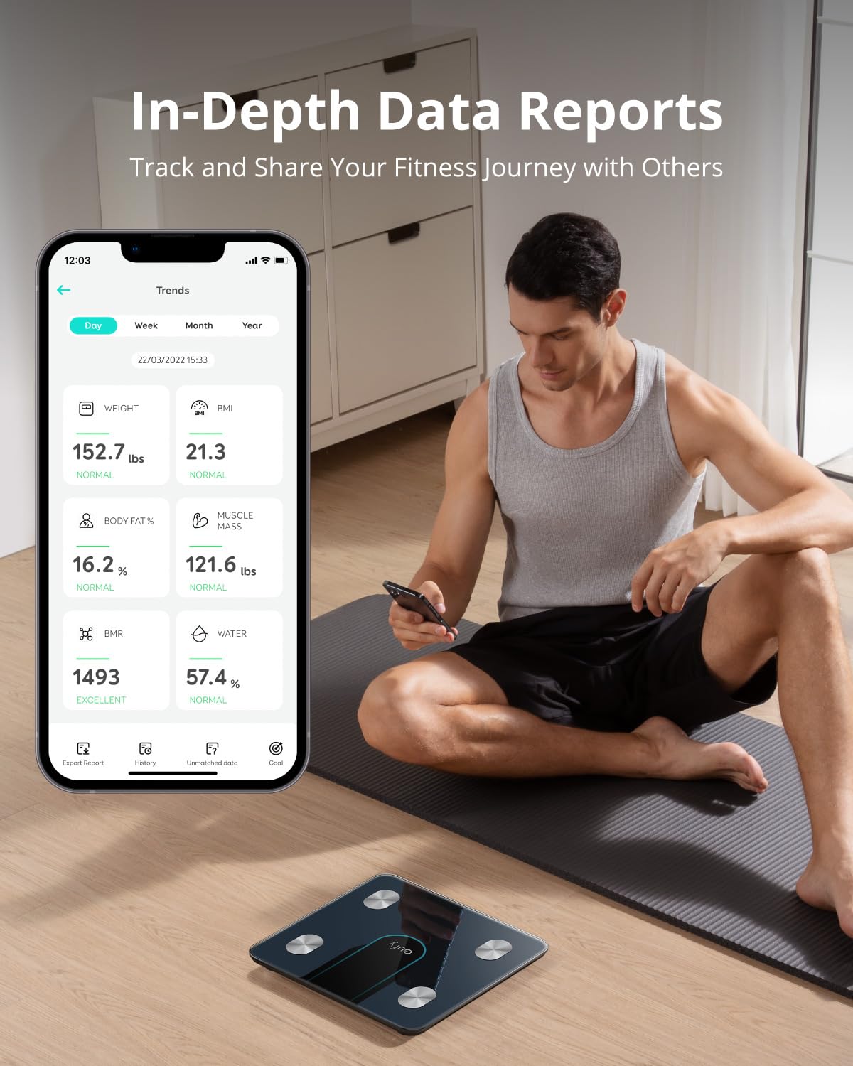eufy Scales for Body Weight, Digital Bathroom Scales with Bluetooth, Wi-Fi, 15 Measurements, Weight, Body Fat, BMI, Muscle & Bone Mass, 3D Virtual Model, High Accuracy, IPX5 Waterproof, Smart Scale P2