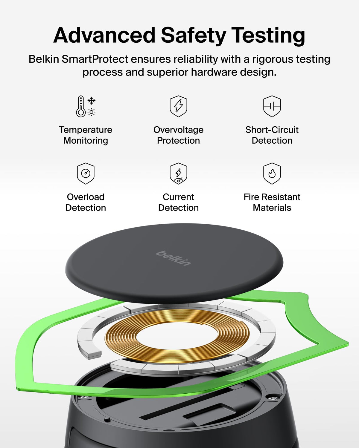 Belkin UltraCharge Pro 2 in 1 Qi2 Wireless Charging Station, 25W - Black