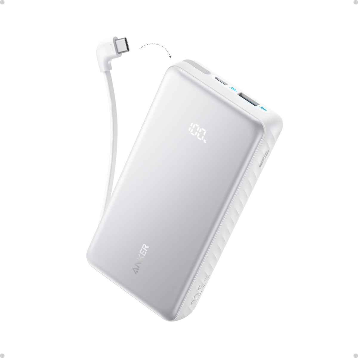 Anker Zolo Power Bank (20K, 22.5W, Built-In USB-C Cable)