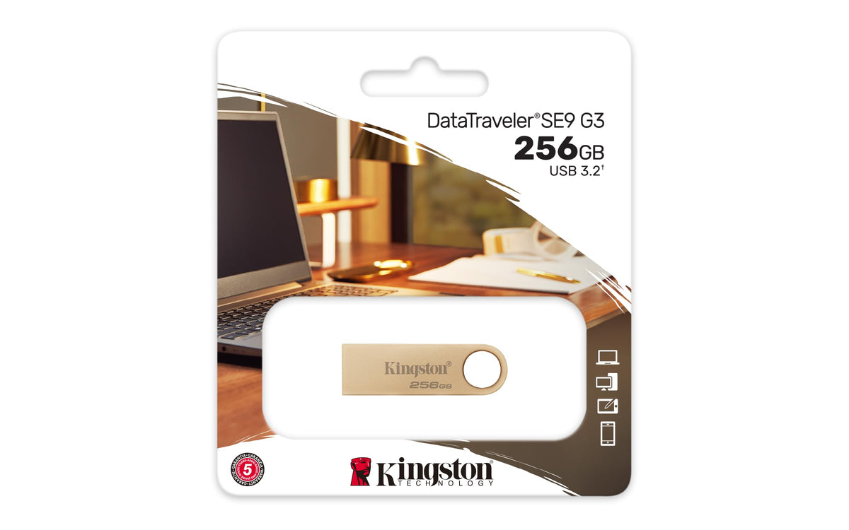 Kingston DataTraveler SE9 Gen 3 - 512GB - 220MB/s read - Metal - USB 3.2 Gen 1 - Gold