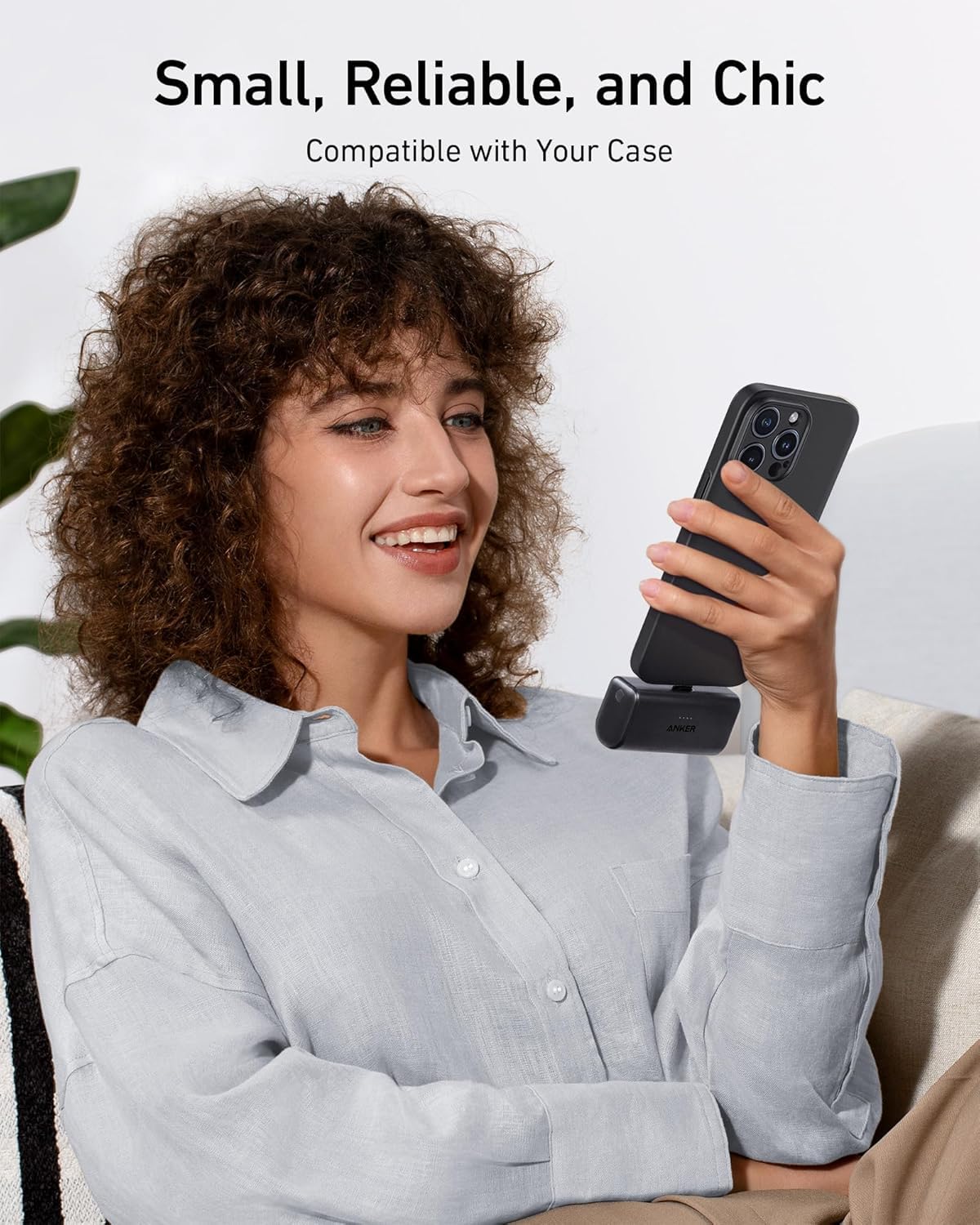 Anker Nano Power Bank,5,000mAh Portable Charger, Built-In USB-C Connector