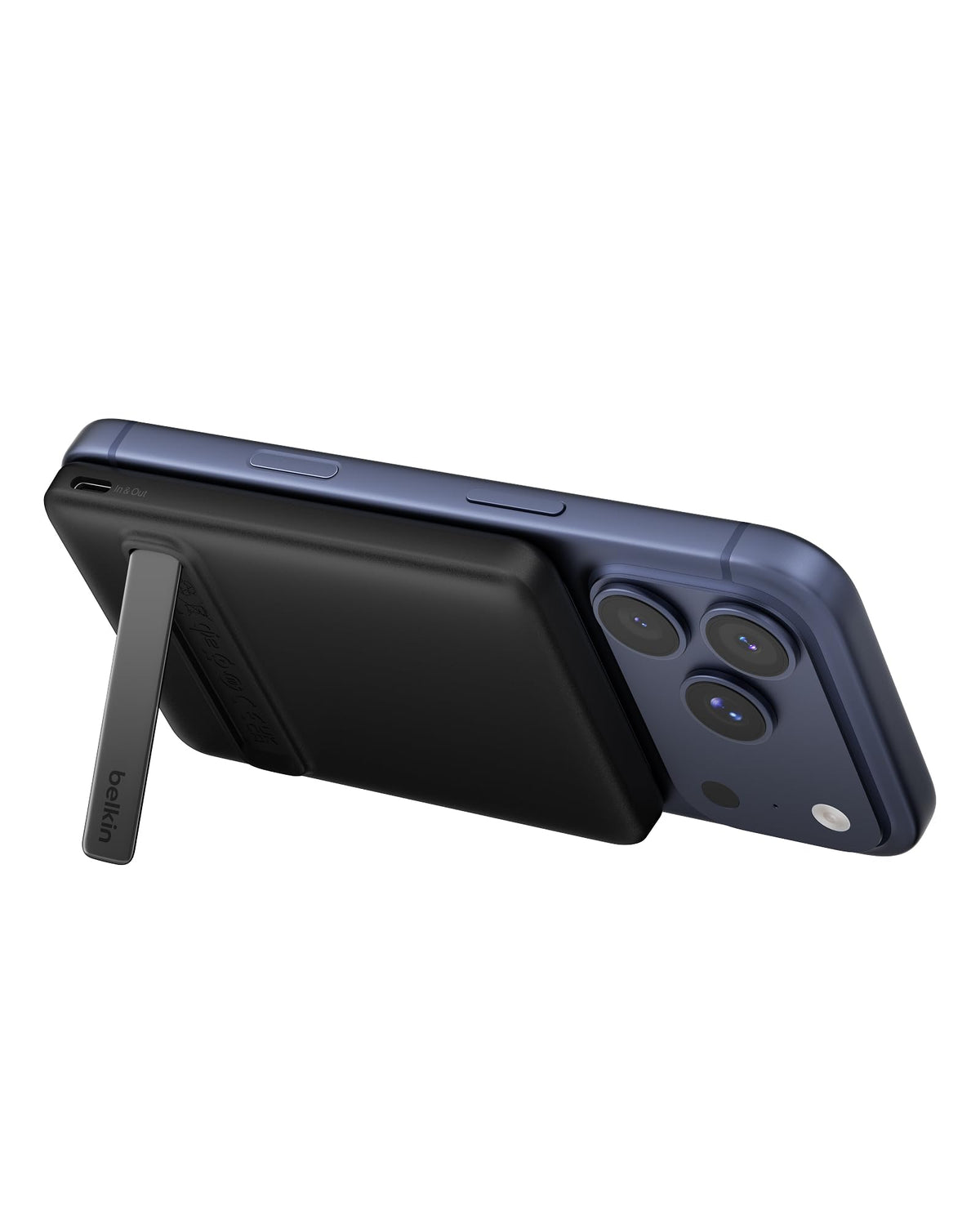Belkin BoostCharge 5000mAh Slim Magnetic Power Bank with Kickstand - Black