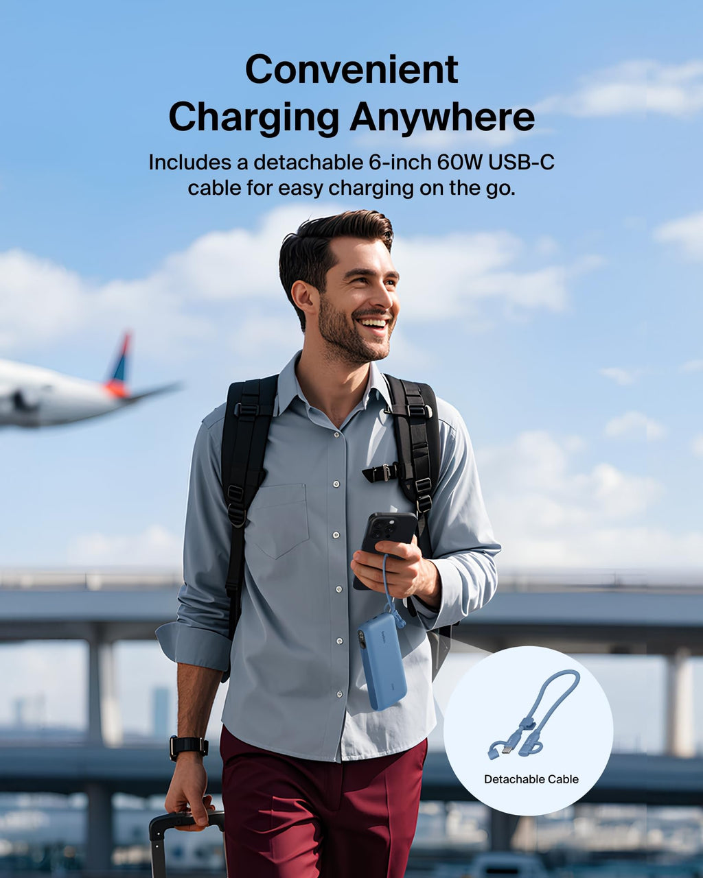 Belkin BoostCharge 20000mAh Power Bank with Digital Battery Display - Blue