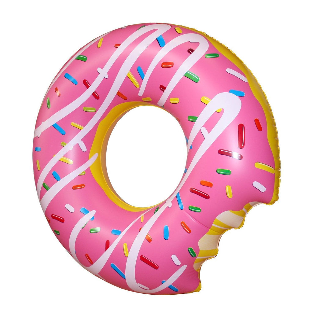 Althemax® Inflatable Giant Donut Pool Beach Float 120cm 4ft Swimming Stawberry Pink / Chocolate - Floating Bed - Althemax - 7