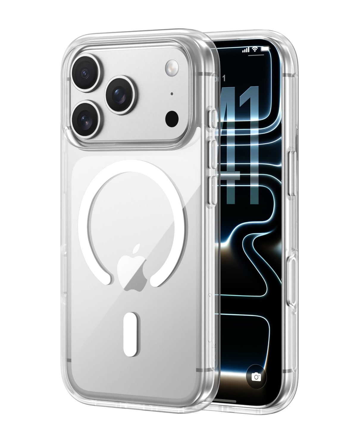 Belkin SheerForce Clear MagSafe Compatible iPhone 17 Pro Case with Slim Design & Anti-Scratch Treated Coating - Magnetic, Transparent, & Shockproof Protective iPhone Case - Clear
