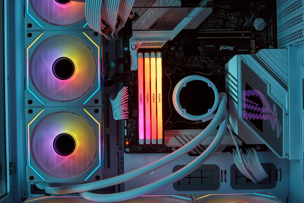 Kingston FURY Renegade White RGB XMP 32GB 6400MT/s DDR5 CL32 DIMM Desktop Gaming Memory - KF564C32RWA-32