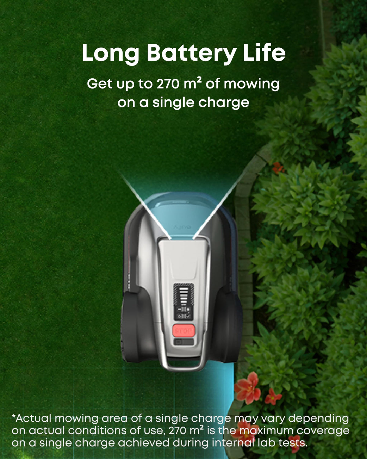 eufy Robot Lawn Mower E18, Max 0.3 Acres, Vision Navigation,1200 m²