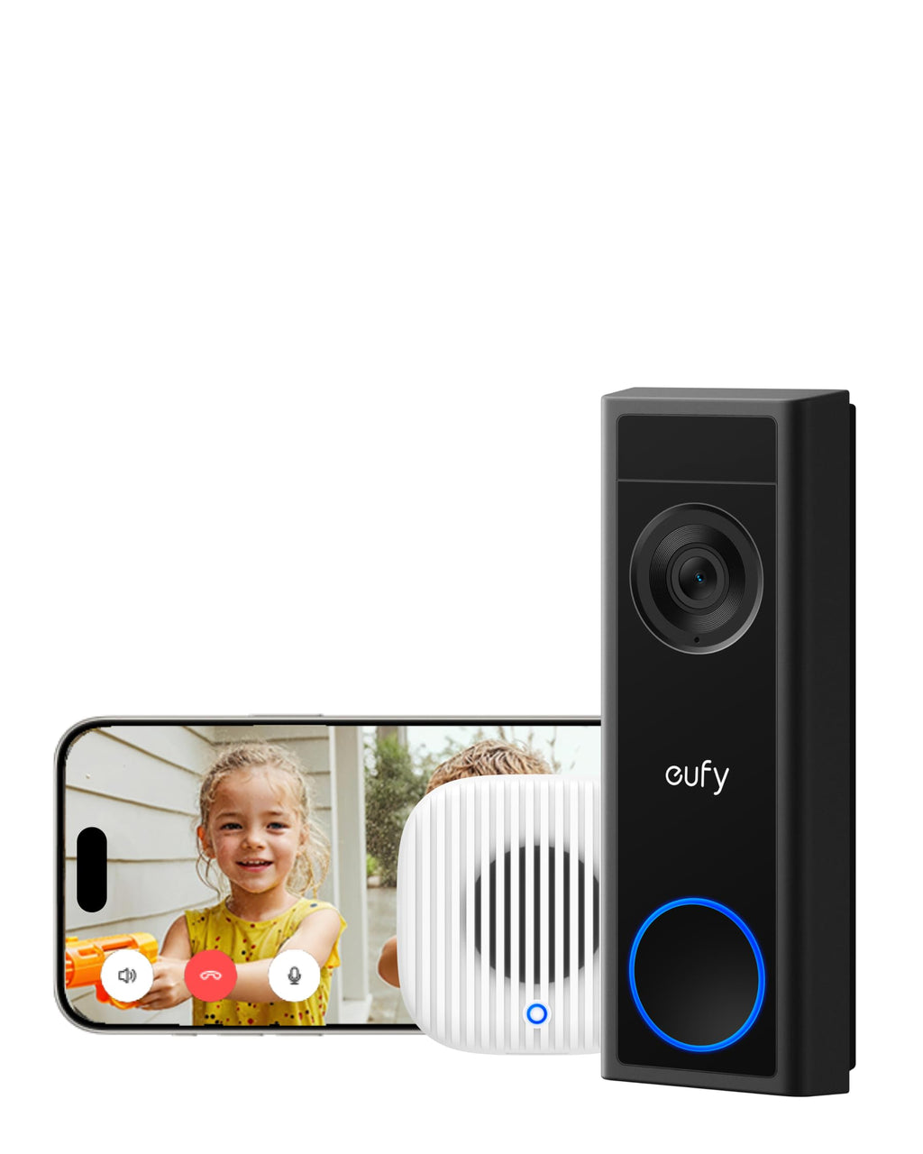 eufy Video Doorbell Camera Wireless C31 with Chime 2, 2K FHD