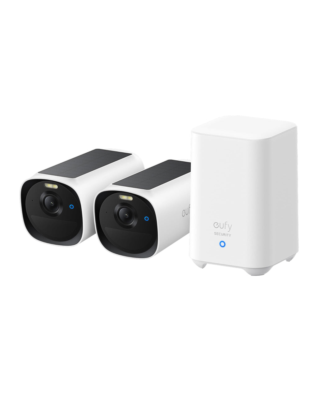 eufy Security Camera eufyCam E40 2-Cam Kit (HomeBase S380) 2K Solar Security Camera Outdoor Wireless, MaxColour Night Vision, No Monthly Fee,Work With Alexa,Cameras House Security