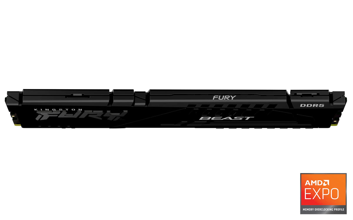 Kingston FURY Beast Black DDR5 32GB 5600MT/s CL40 DIMM Desktop Gaming Memory Single Module AMD EXPO and Intel XMP - KF556C40BB2-32