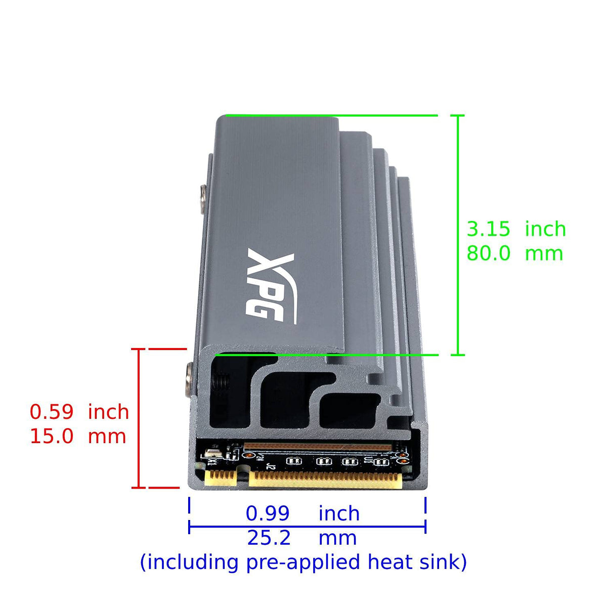 A-Data XPG GAMMIX S70 2 TB SSD Grey PCIe 4.0 x4 M.2 2280