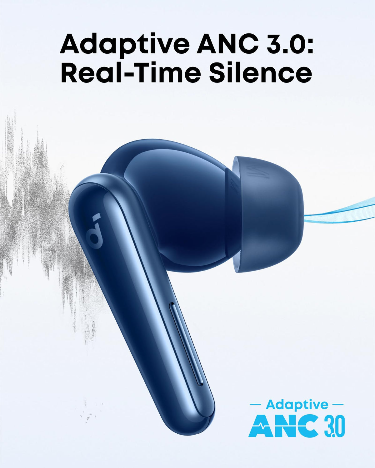 soundcore Liberty 5 by Anker, Noise-Cancelling Wireless Earbuds, 2x Stronger Voice Reduction, Real-Time Adaptive Noise Cancellation,Fast Charging,Dolby Audio, 6 Mic AI Calls (Abyss Blue)