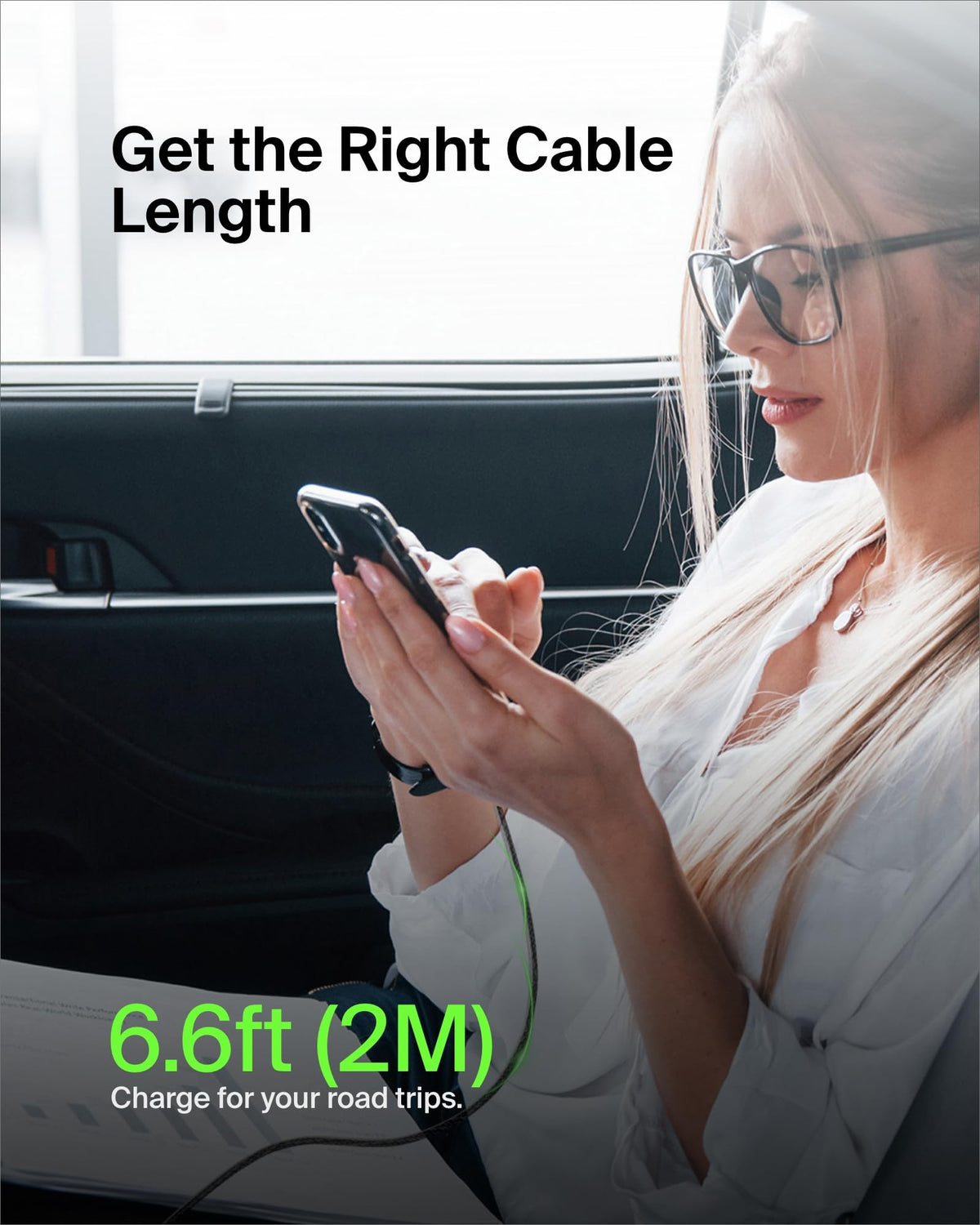Belkin BoostCharge Braided USB C charger cable, USB-C to USB-A cable, USB type C charging cable for iPhone 16, 15, Samsung Galaxy S24, S23, Pixel, iPad, MacBook, Nintendo Switch and more - 2m, Black