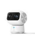 eufy Security Indoor Cam S350, Dual Cameras, 4K UHD Resolution, Surveillance Camera with 8× Zoom and 360° PTZ, Human/Animal AI, Ideal for Baby Monitor/Pet Camera/Home Surveillance, Dual Band Wi-Fi 6