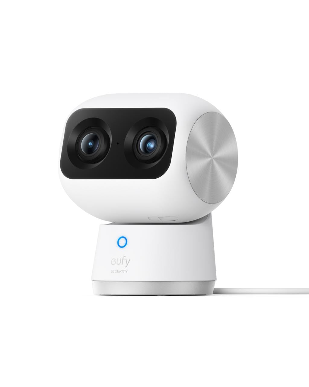 eufy Security Indoor Cam S350, Dual Cameras, 4K UHD Resolution, Surveillance Camera with 8× Zoom and 360° PTZ, Human/Animal AI, Ideal for Baby Monitor/Pet Camera/Home Surveillance, Dual Band Wi-Fi 6