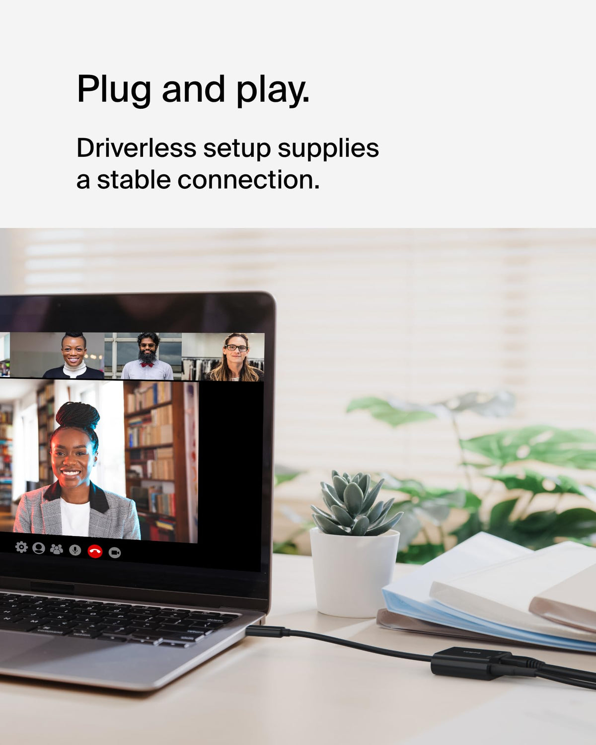 Belkin Connect USB-C to Ethernet + Charge Adapter 100W w/Gigabit Ethernet Port and USB-C Port - [10/100/1000] Mbps for Fast Internet Connection - Compatible with iPhone 16, 15, Galaxy S24 & More