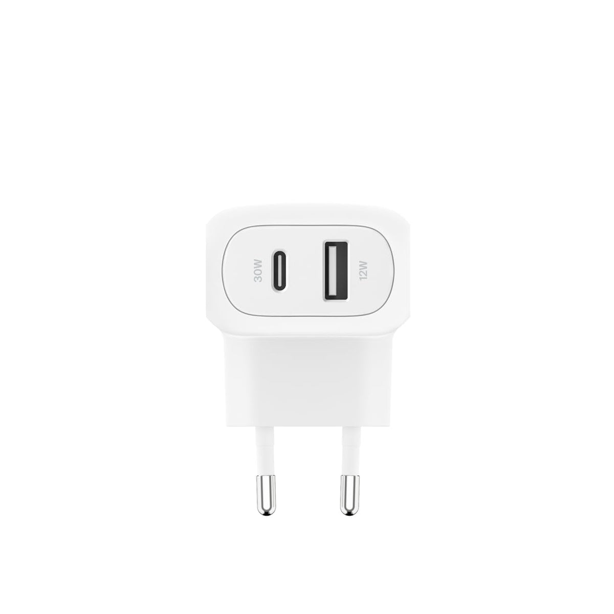 Belkin BoostCharge Dual Port USB Charger (42W, USB-C, USB-A, Fast Charger iPhone 15, 15 Plus, 15 Pro, 15 Pro Max, 14, 13, Samsung Galaxy S24, S23, Plus, Ultra, iPad, AirPods, etc., White)