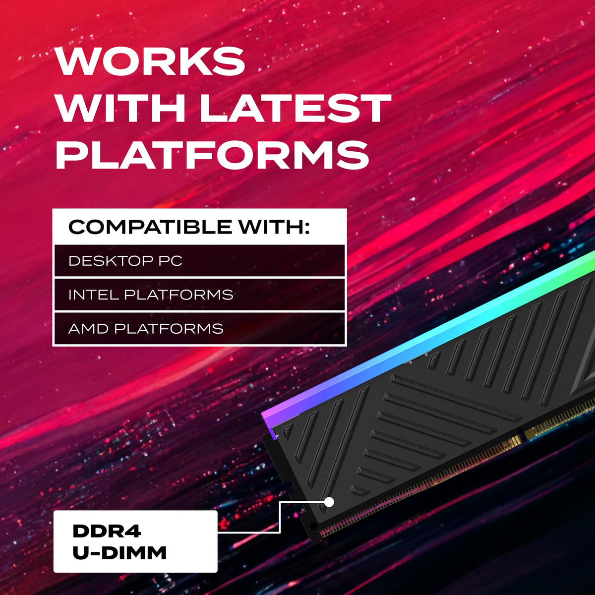 ADATA XPG Spectrix D35G RGB 32GB DDR4 3200MHz CL16 Desktop Memory - Black