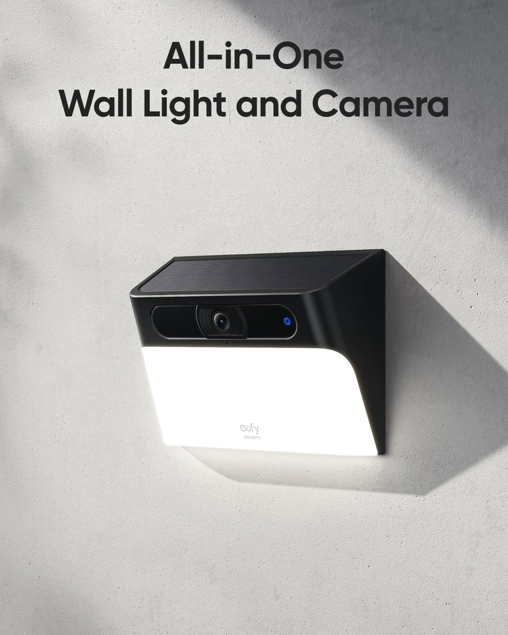 eufy Security Solar Wall Light Cam S120, 1080P Camera, Forever Power