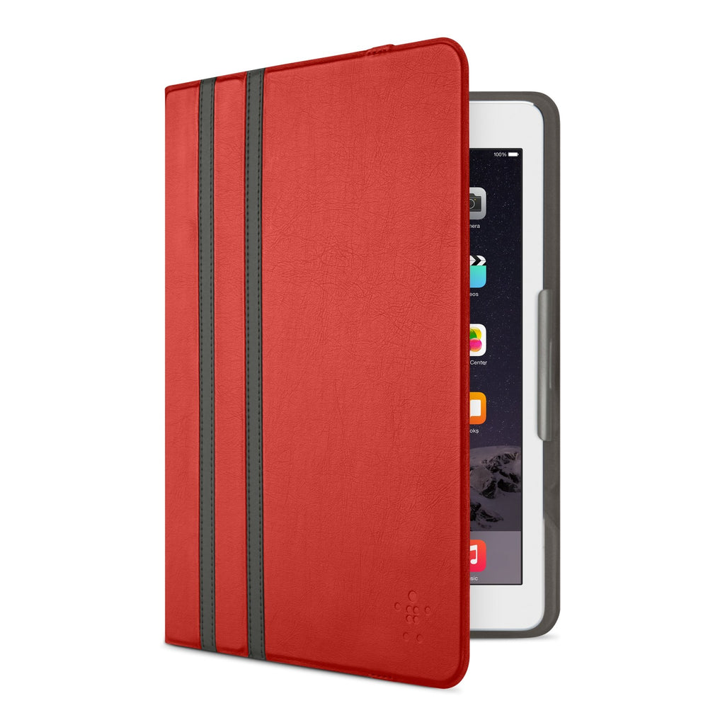 Belkin Twin Stripe Folio Case with Multiple Viewing Angles for iPad Air/iPad Air 2/iPad 2017 - Red