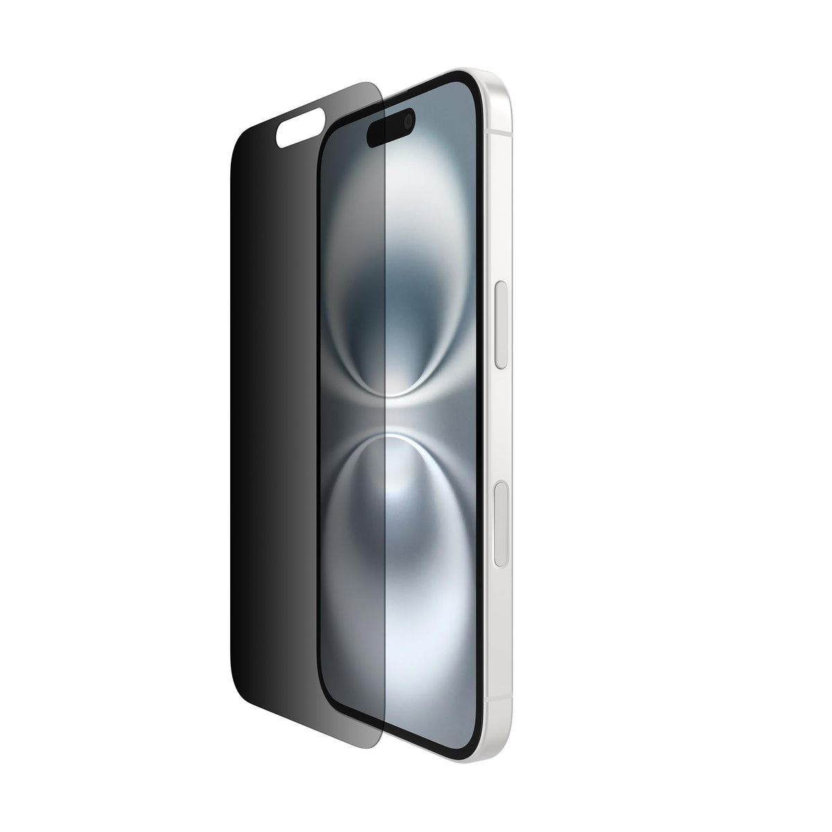 Belkin ScreenForce InvisiGlass iPhone 16 Privacy Screen Protector, scratch-resistant impact protection, easy align tray for bubble free application, recycled glass for iPhone 16, iPhone 15, 14 Pro