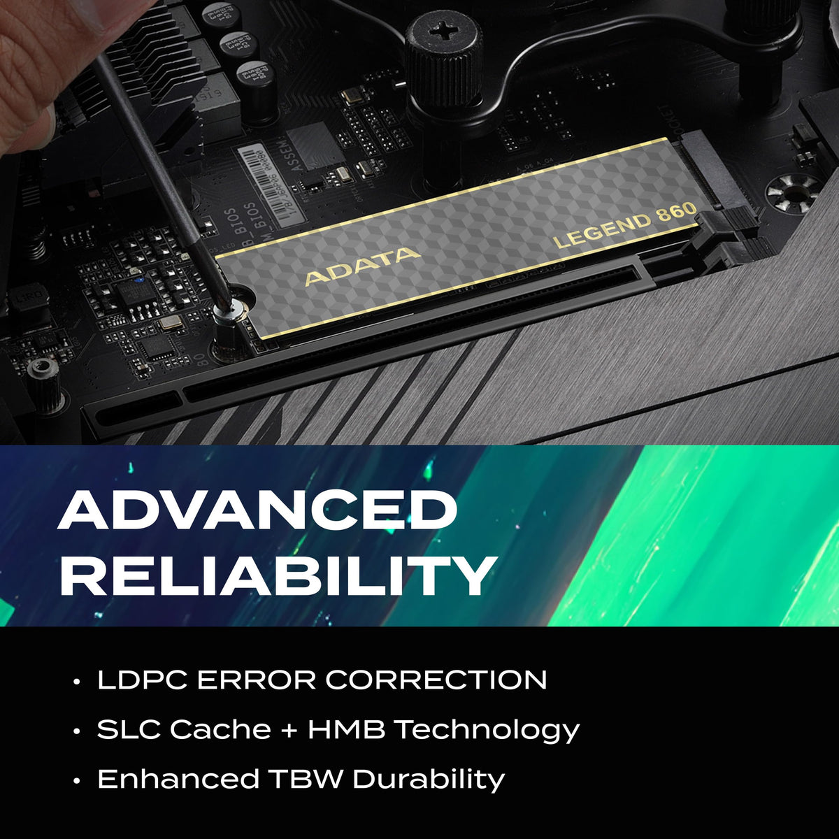 ADATA LEGEND 860 SLEG-860-2000GCS internal solid state drive 2 TB M.2 PCI Express 4.0 NVMe 3D NAND