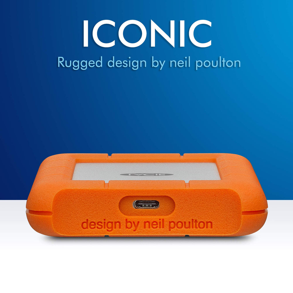 LaCie 5TB Rugged Portable Hard Drive | USB-C (STFR5000800)